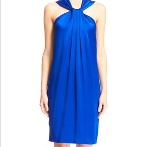 ST. JOHN CREPE HALTER DRESS